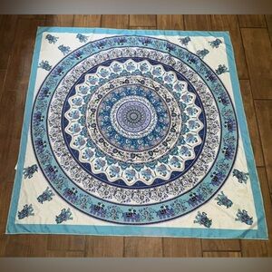 Wall tapestry Blue/purple ombré elephant Indian style